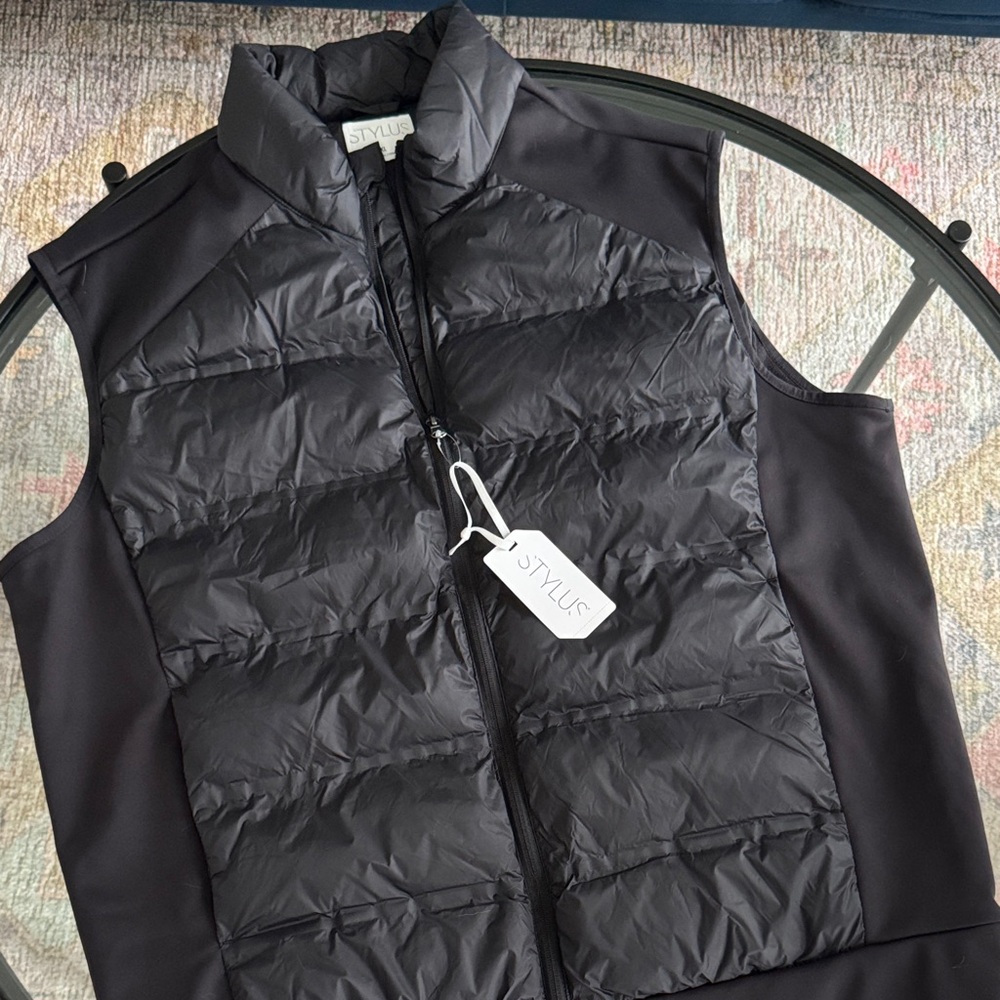 STYLUS Men's Black Puffer Vest Size XL NWT